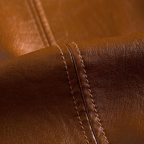 Leather Men's Korean Version Trend Slim Fitting Fashion Business Jacket Men's Jacket Autumn and Winter Motorcycle Leather Jacket Men's Clothing