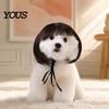 Fantasia de Halloween para Cachorro Pequeno Peruca Engraçada para Animal de Estimação, Peruca Afro Cacheada Estilo Bob Fofo para Gato com Acessórios de Cabelo Confortáveis Ajustáveis Faixa Elástica, Respirável