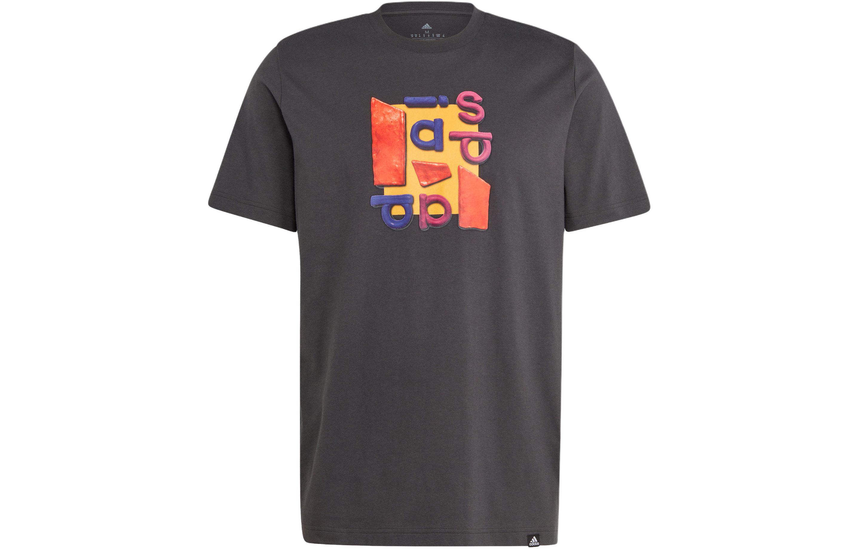 Adidas T Shirts Men s Gray Crew Neck Moderate Straight Fit IL5380 S
