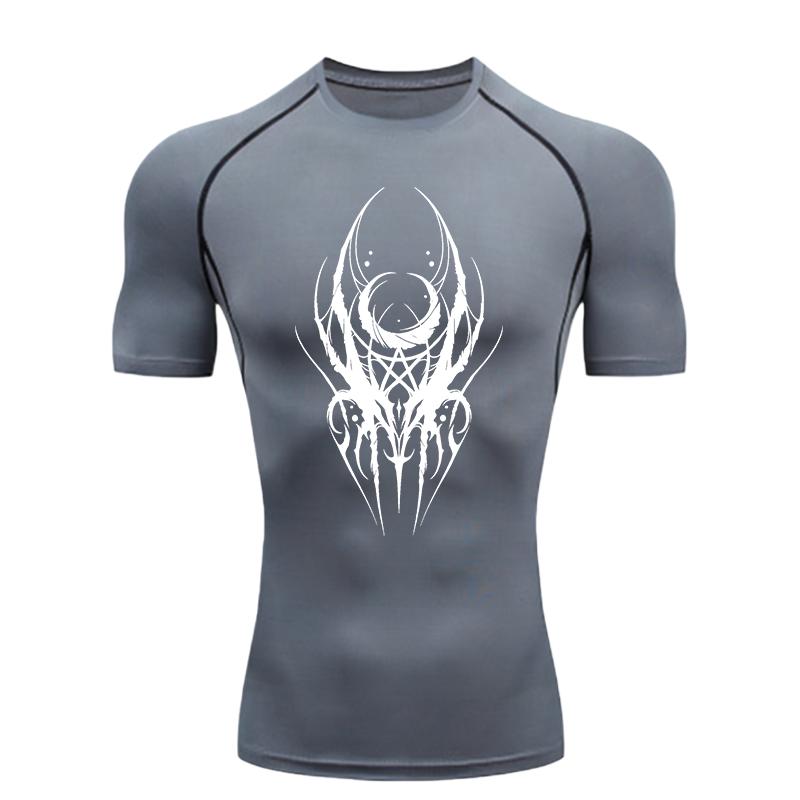 Men's Sports T-shirt Training Fitness Compression Workout Rashguard Tops Fashion Quick-Drying High Elasticity Summer Short Sleeve Athletic Tees