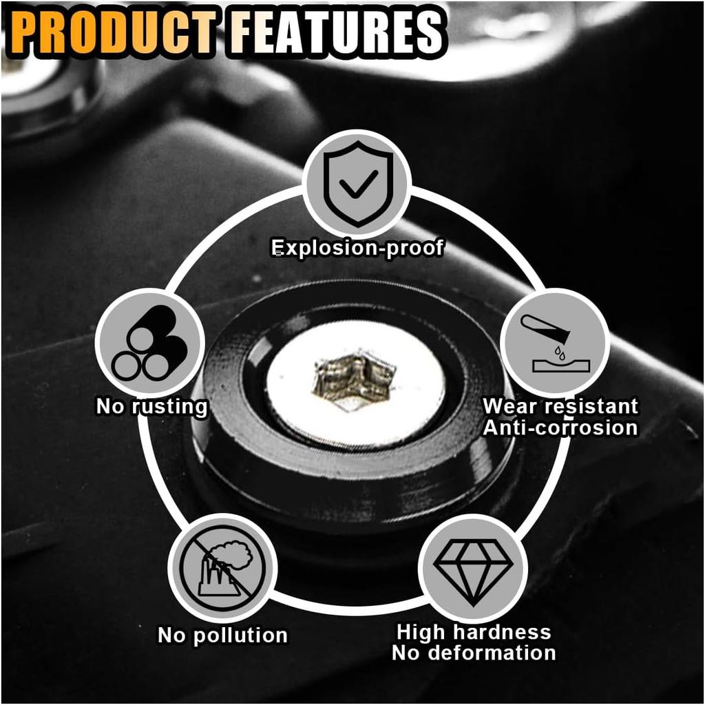 20PCS Aluminum Bumper Fender Washer Stainless Steel Bolts, Engine Bay Dress Up Fastener Kit, M6 JDM Fender Washer, Car Body Decoration Kit For