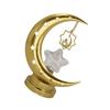 Battery Operated LED Hollowed Moon Star Night Lamp for Tabletop and Desk Eid Mubarak Ramadans Ambients Glowing Ornament