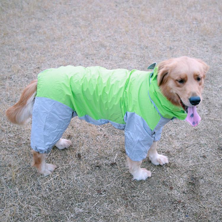 Dog Clothing In Spring, Summer, Autumn, All In One Four Legged One-piece Large Dog Pet Raincoat, Fully Wrapped Camouflage Raincoat