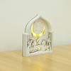 Moon Night Light Ornament LED Eid Wooden Decoration Handmade Eid Desktop Ornament  Table Decoration