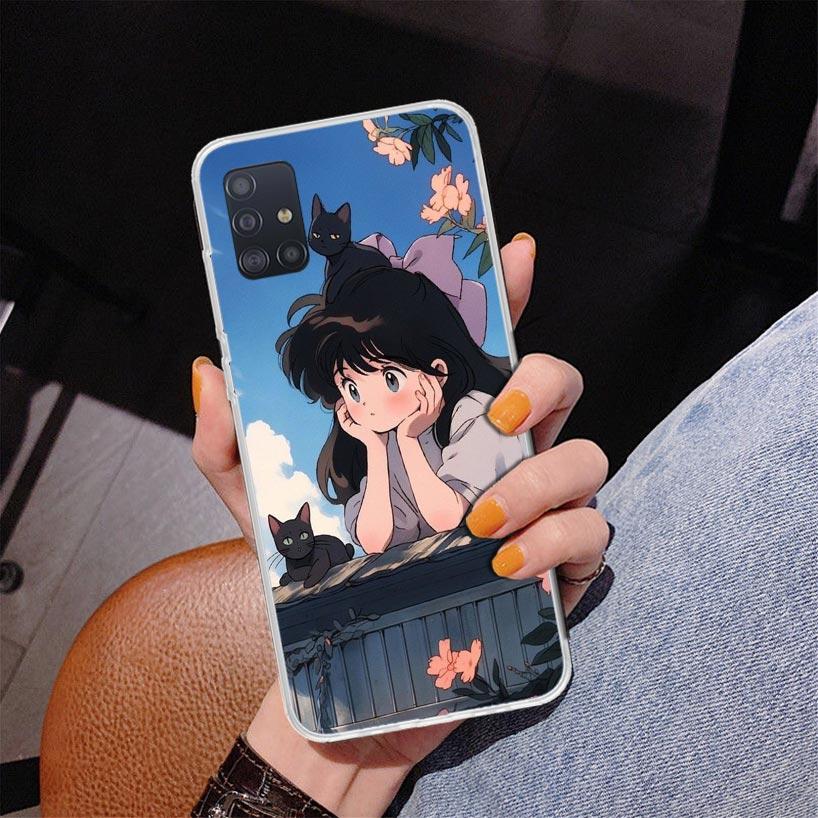 Cute Anime Ins Girls Animal Cat Phone Case For Samsung Galaxy A52 A32 A22 A12 A51 A31 A50S A30S A20S A10S Note 20 Ultra 10 Plus