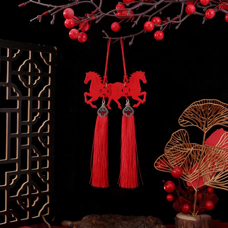 2026 Year Of The Horse Wall Hanging Ornament Zodiac Horse Pendant New Year Lucky