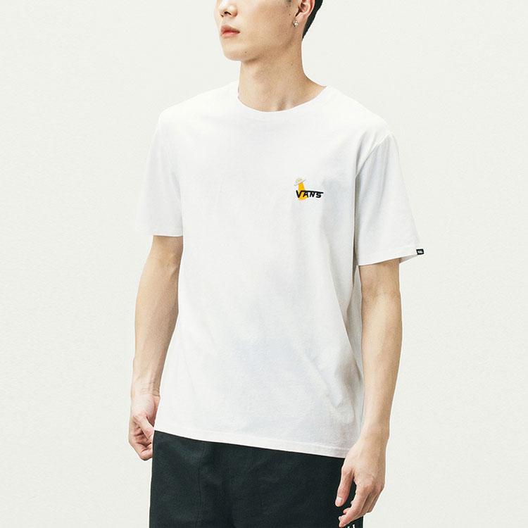 Vans X Nichinichi Art Collection Short Cartoon Illustration Round Neck T-Shirt Unisex Tops White VN0A5F4GWHT