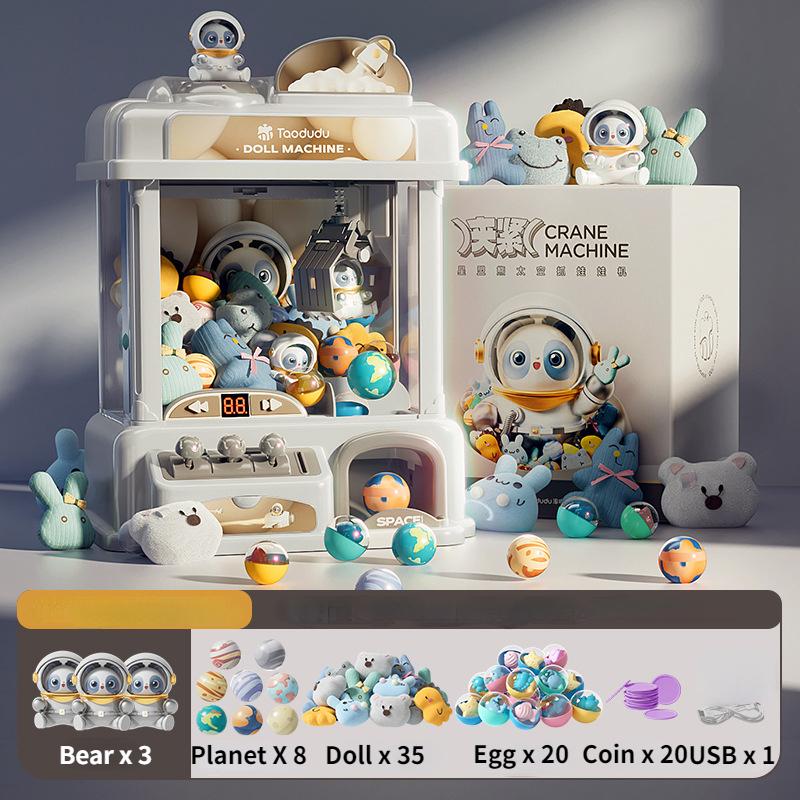 Children Mini Claw Crane Machine Toys Automatic Coin Operated Play Game Doll Machines With Music Kids Christmas Birthday Gifts