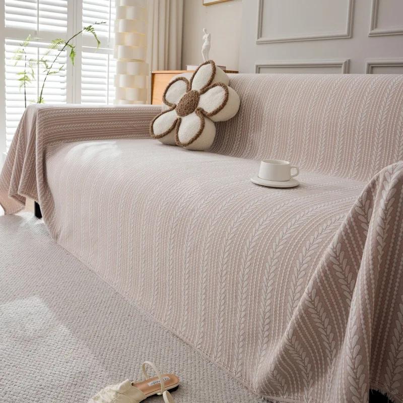 

Modern And Simple Chenille Sofa Cushion Four All Season Universal All Inclusive Anti Slip For Living Room Sofa Cushion Cover 230x130cm 1pcs