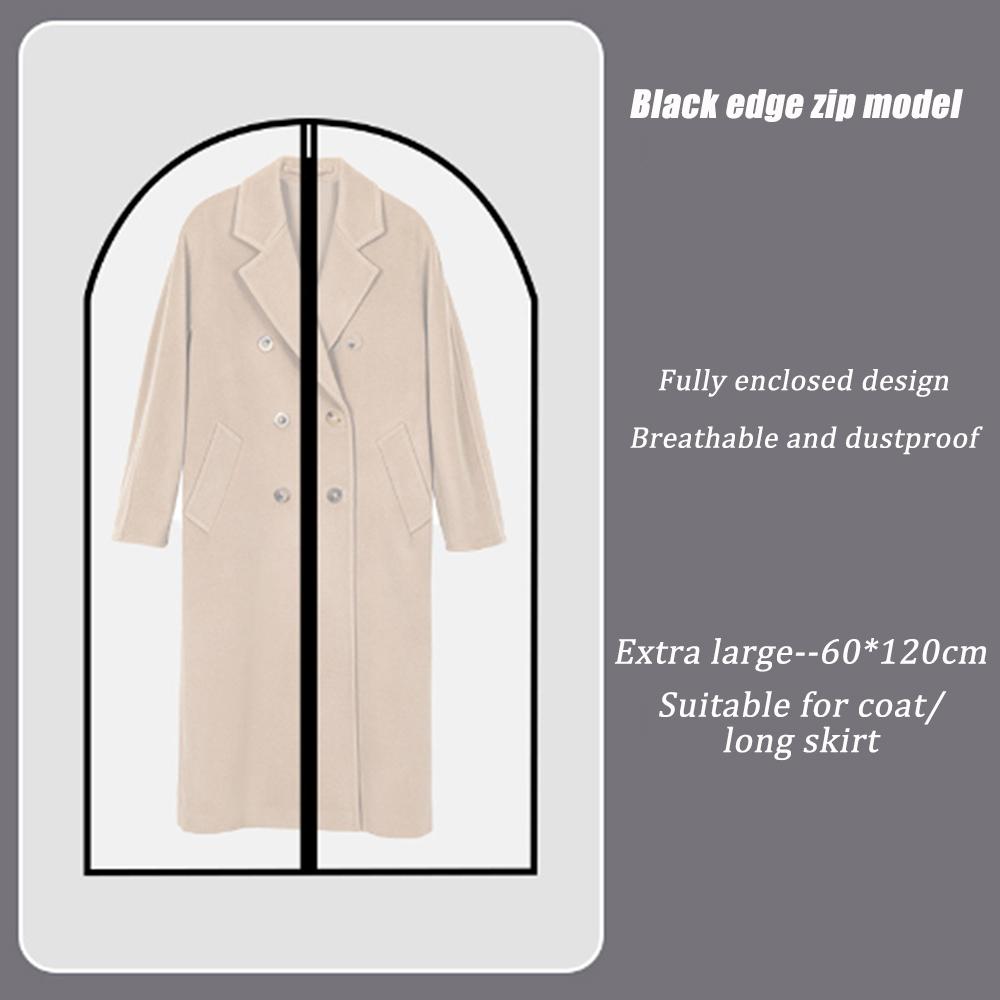 Clothes Dust Cover Home Washable Coat Dust Bag Waterproof Transparent Hanging Clothes Bag Suit Cover Storage 80/100/120/140cm