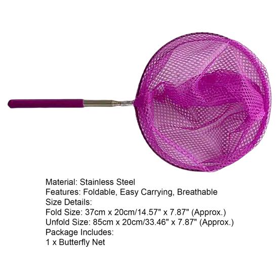 Butterfly Net Handheld Telescopic Explore Nature Exercise Hand-on Ability Fishing Net Outdoor Supplies