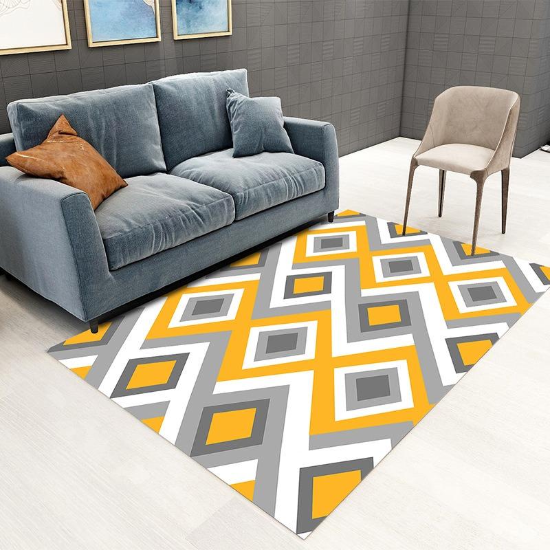 Nordic Minimalist Living Room Sofa Mat Bedroom Modern Rug Non-Slip All-Over Bedside Area Carpet for Sofa Home Popular Floor Mat