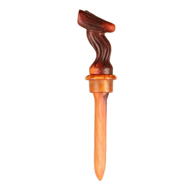 Dragon Head Peach Wood Gourd Stopper: DIY Sword-Inspired Wenwan Accessory