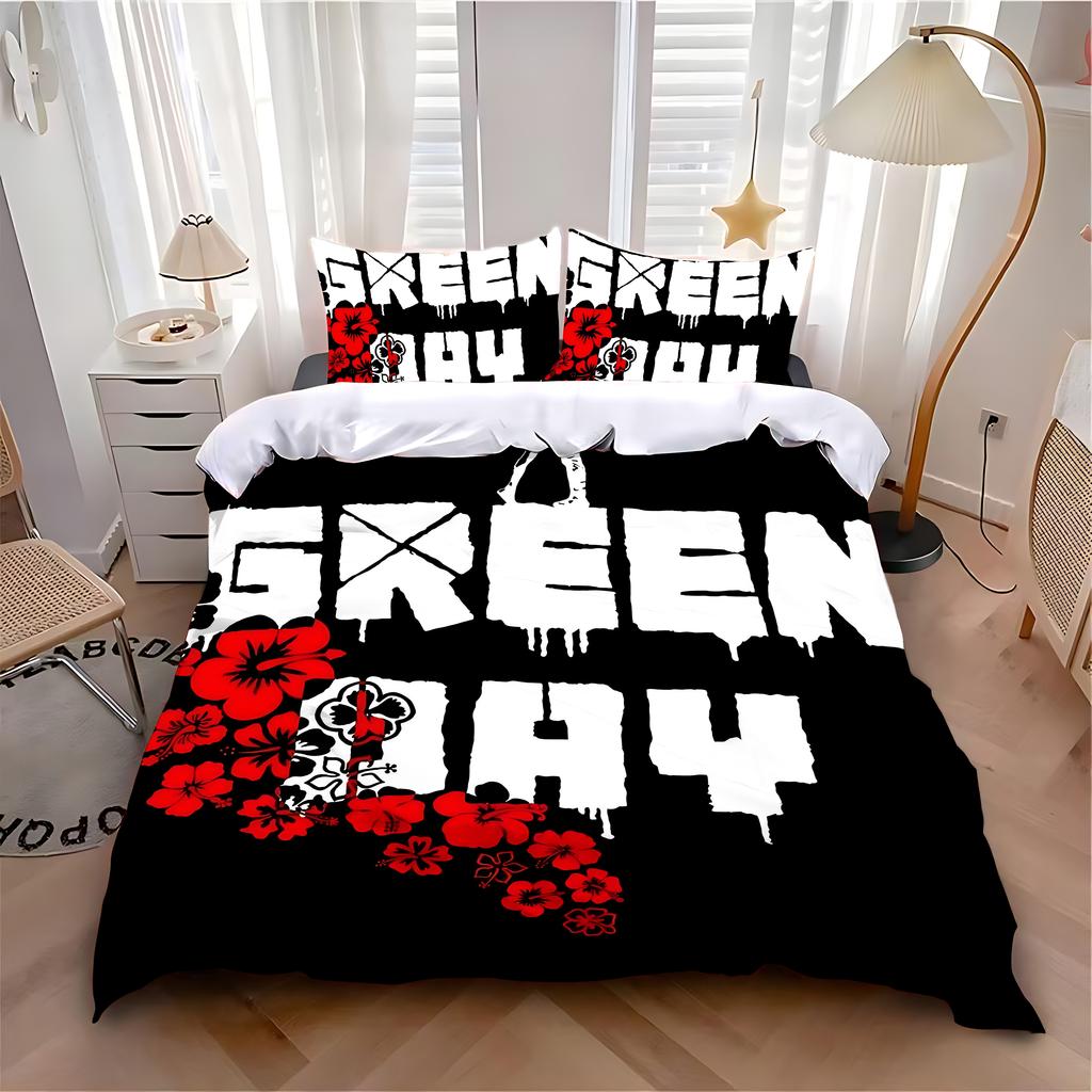 New Duvet Cover Pillowcase Bedding Set Rock Band G-Greendays Adult Boy Girl Bedroom Decoration Children Single Double Large Size