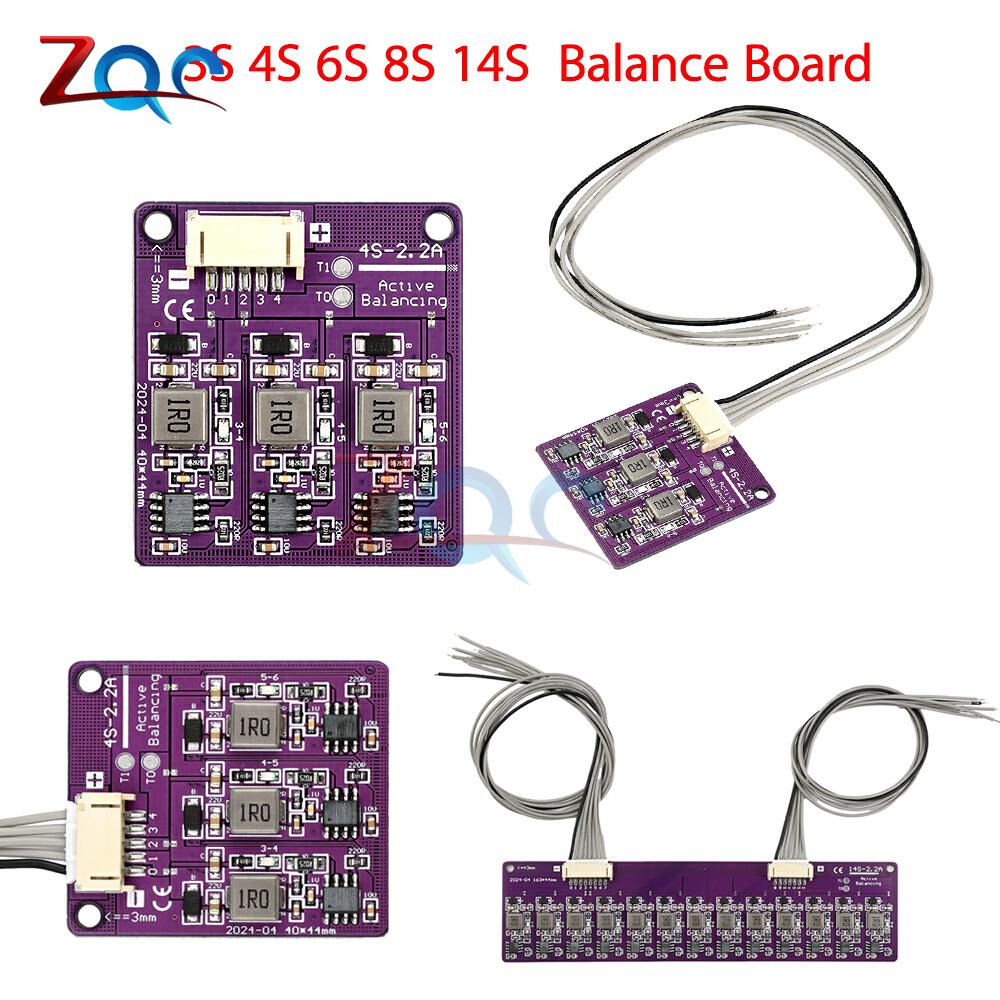 3S 4S 6S 8S 14S Capacitor Active Balancer Lithium Battery Balance Board Lifepo4 Lithium Titanate Battery Balancer 2.2A/3.1A