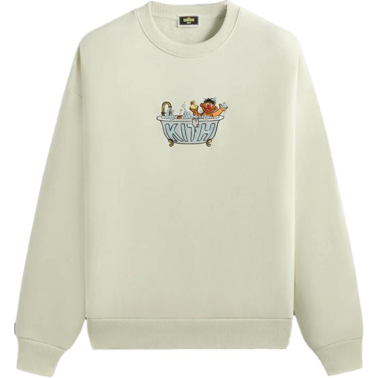 Kith x Sesame Street Ernie Nelson Crewneck Chalk Men Tops Cream KHM033071-410