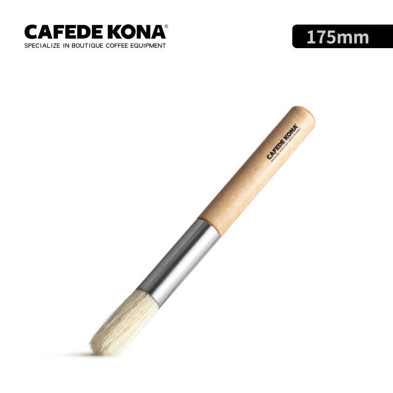 CAFEDE KONA Wooden Handle Cleaning Brush Grinder Cleaning Brush Cafe Bar Household Coffee Brush