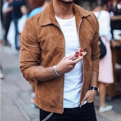 Chaqueta de forro polar de piel de ciervo para hombre Chaqueta pequeña