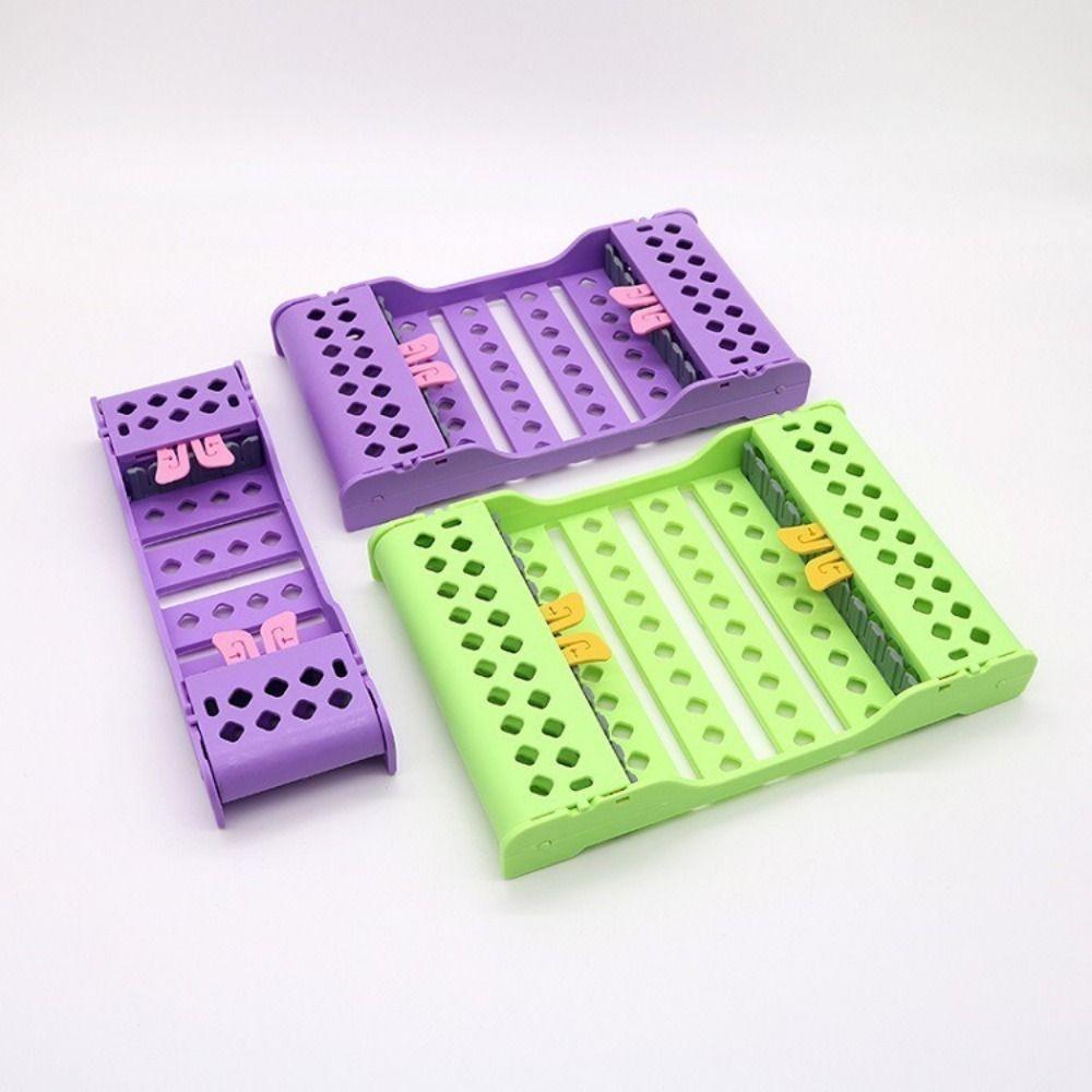 Multicolor Dental Disinfection Rack Plastic Dental Burs Holder Sterilization Tray Rack Laboratory