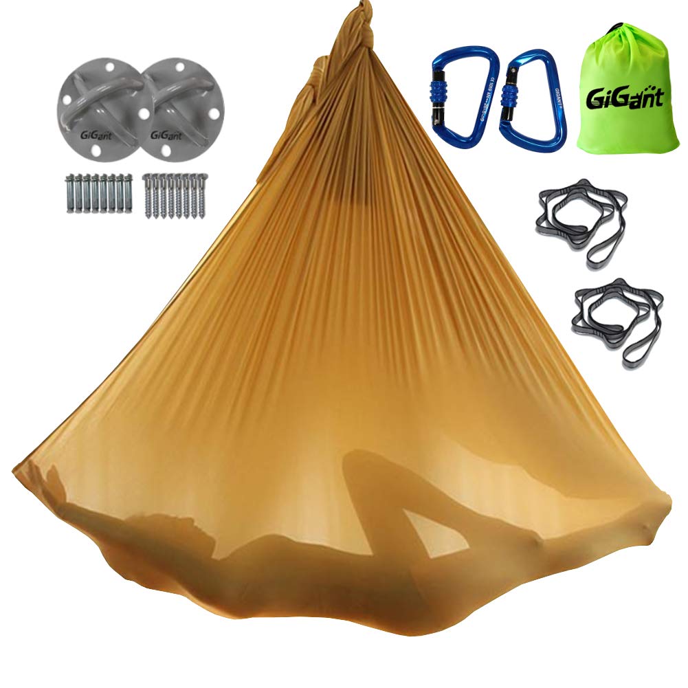 GiGant Aerial Yoga Hammock Full Set 5m x Aerial Yoga Hammock Aero Yoga (GiGant) [Official] 2.8m (Champagne Gold)