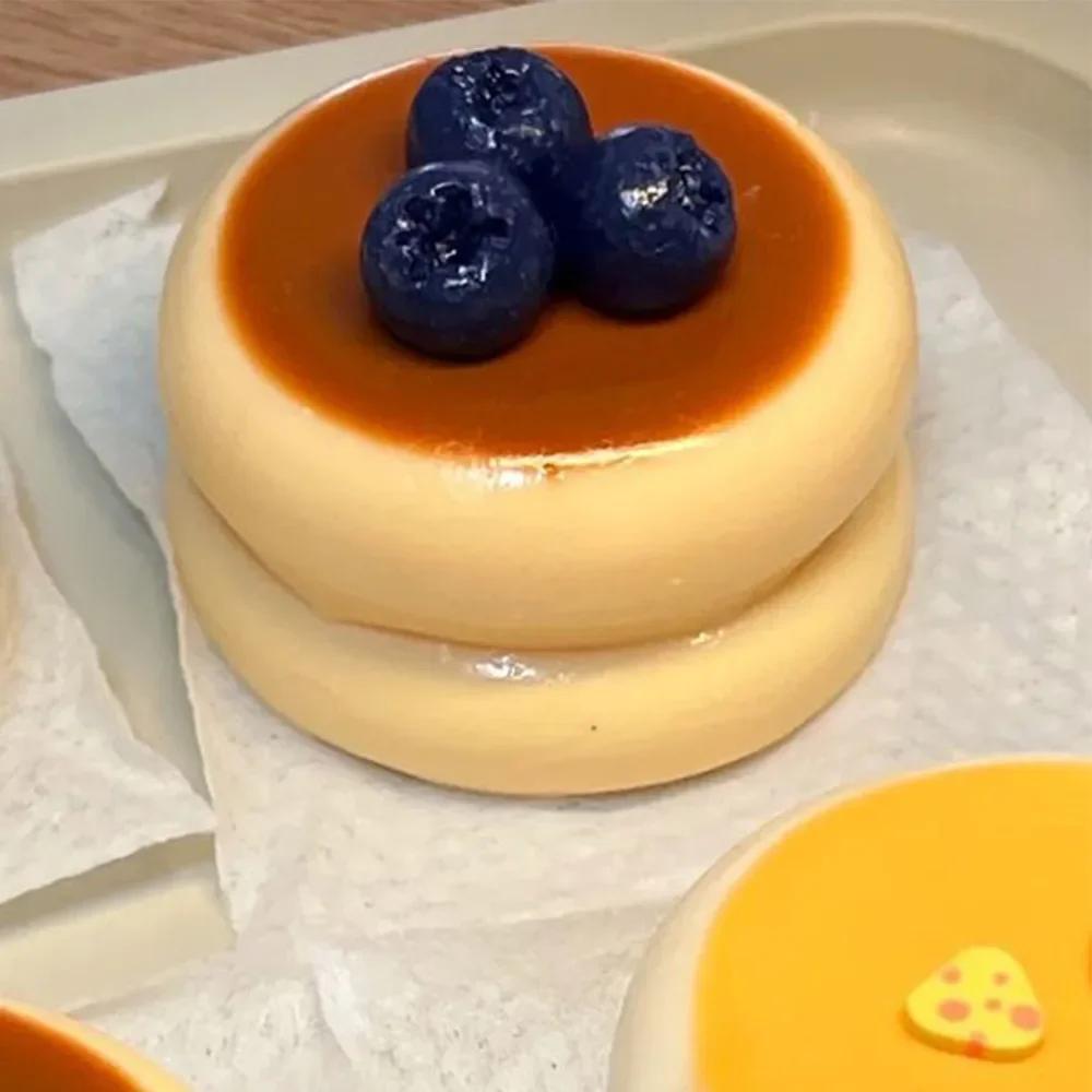 Simulation Soufflé Fiddy Squeeze Toy Pressure Relief Cream Blaster Squishy Fingertip Toy Relieving Strawberry Slow Rebound Toy