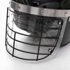 Black French Style Tactical Helmet with Steel Mesh Visor