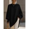 Damen Uni Rundhals Pullover Strickoberteil, Lockerer Fauler Stil Freizeit Strickbluse