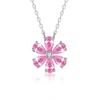 Silver Jewelry Maker Direct Sales 925 Sterling Silver Water Drop Petal Pendant Sweater Chain Flower Necklace for Women