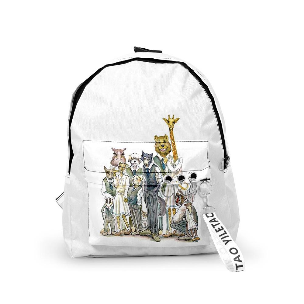 Classic Novelty Animal Rhapsody Backpacks Boys/Girls School Bags 3D Print Keychains Oxford Waterproof Cute Small Backpacks