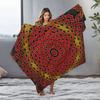 Bohemian geometric patterns Flannel printed blanket suitable for all seasons suitable for living room office sofa and travel