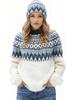 Independent Station 2026 Women's Trendy Loose Color Block Knit Sweaters