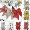 2 stücke Schöne Schleife Weihnachtsbaum Dekoration Party Urlaub Dekoration