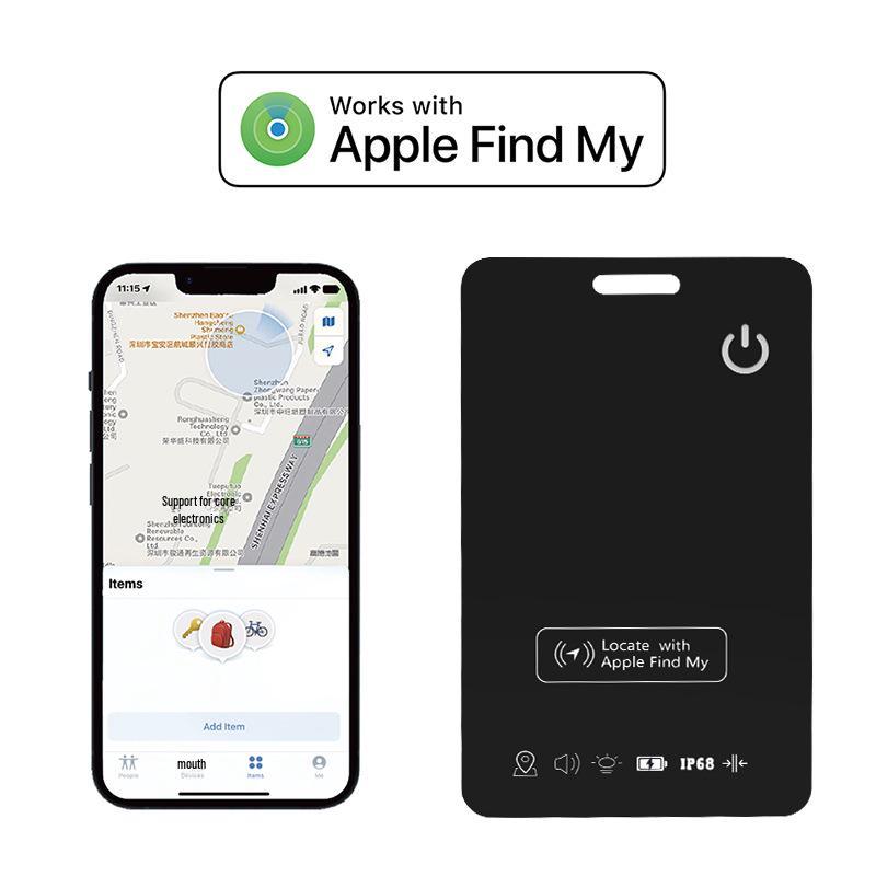MFI Ultracienki Portfel-Karta z Bezprzewodową Ładowarką i Lokalizatorem Anti-Lost dla Dzieci i Zwierząt