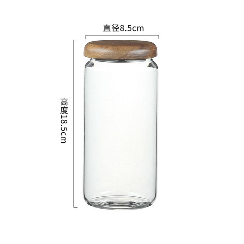 Transparent Glass Storage Jar with Lid Moisture-proof Sealed Jar Tea Can Food Storage Jars Candy Jar Household Storage Container