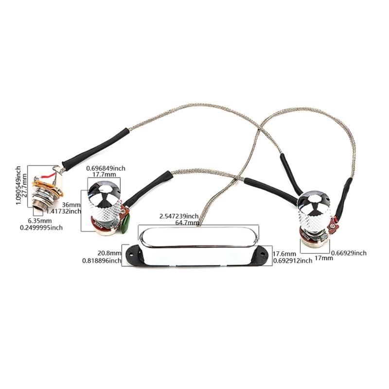 Single Coil Pickup PreWired Electric Guitar Pickup with Knobs Guitar Humbuckers Pickups Electric Guitar Part Easy to Use