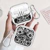 Cool Black Lace Case For Samsung Galaxy Buds 3Pro 2 3 FE Live 4Pro 4 Pro 2Pro Clear Earphone Cases Cover With Hook