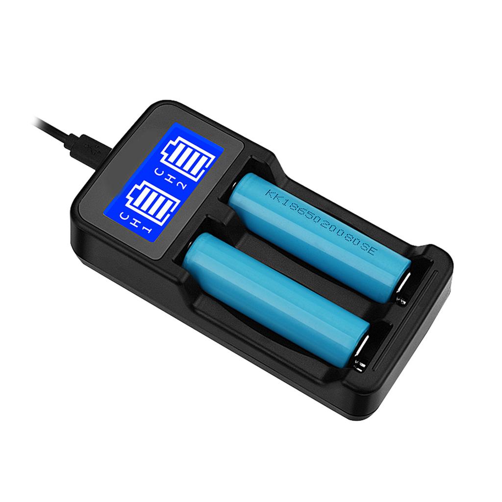 Universal Intelligent USB Battery Charger LCD Display for 18650 18500 18490 18350 17670 17500 16340 RCR123 14500 Battery