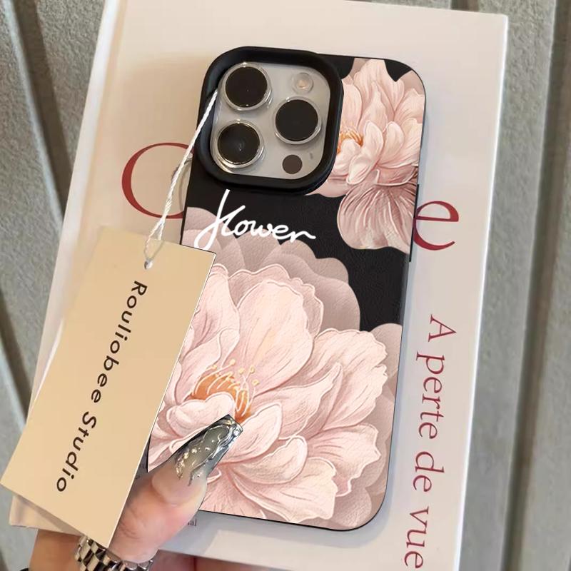 Elegant Peony Pattern In Pastel Colors Protective Case For iPhone 16E 17E 15 16 17 14 13 12 11 Pro Max