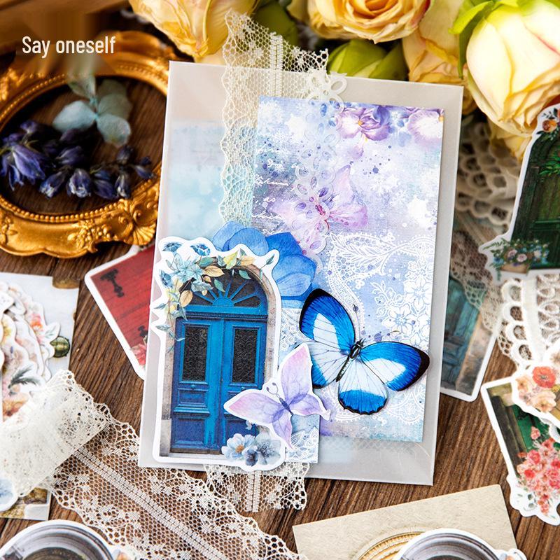 Yan Ji Washi Sticker Pack - Man Hua Zhuang Yuan Series - 4 Styles for Journaling & DIY Decoration