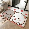Soft Absorbent Non-Slip Rug Character Peach And Goma Floor Mat Home Decor Doormat Bedroom Floor Mat Shower Carpet