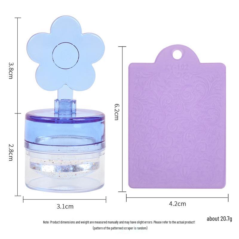 Large Silicone Nail Art Stamp with Lid - Single/Double Head French Design DIY Stamping Tools