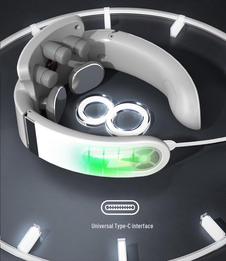 Tragbares Nacken- und Schultermassagegerät: Multifunktionale Wärme, Vibration & Nackenschutz