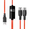 Usb In-Out Midi Cable Converter Pc To Music Keyboard Adapter Cord