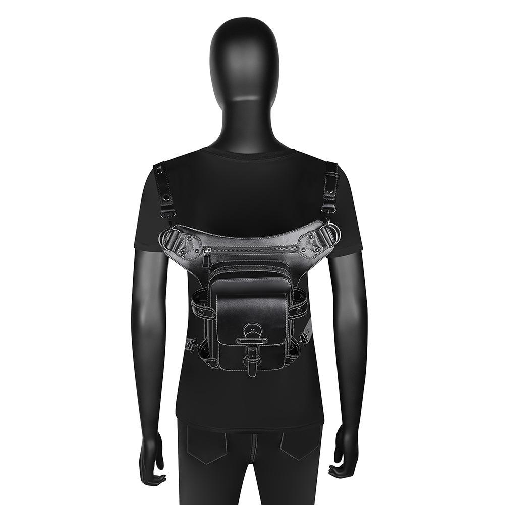 Evropská a americká punková víceúčelová venkovní cyklistická ledvinka pro ženy, kreativní a trendy motocyklová taška pro muže