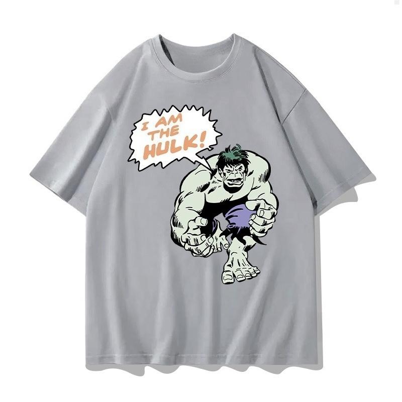 Genuine  High-quality Avengers Short-sleeved Summer Hulk Printed T-shirt Men's And Women's Short-sleeved TopsJacket