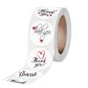100-500Pcs Round Thank You Stickers Red Heart Labels For Wedding Pretty Gift Cards Envelope decorate Sealing Label Stickers