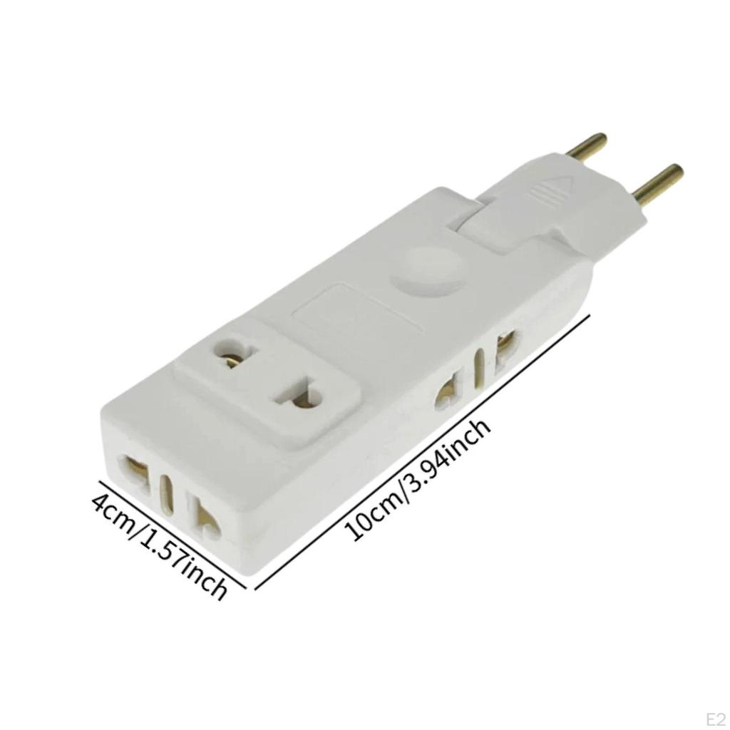 to US Plug Adapter Accessory Converter Socket for Home Living Room Office White