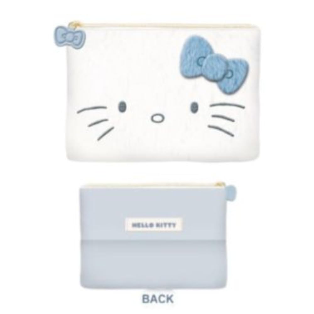 Marimo Craft Tissue Pouch WH Light Blue Hello Kitty W135×H100×D10mm BLKT-053
