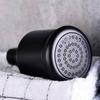 High Pressure Black Brass Shower Head with Filter and 360 Degrees Adjustable Swivel, Replacement for Bathroom Low Flow, Matte Black 2.8 Inch Heavy
