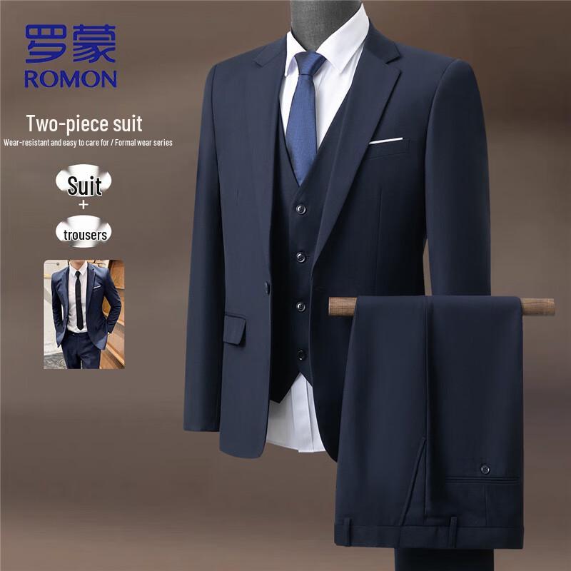 ROMON Men s Slim-Fit Business Suit Set 4XL